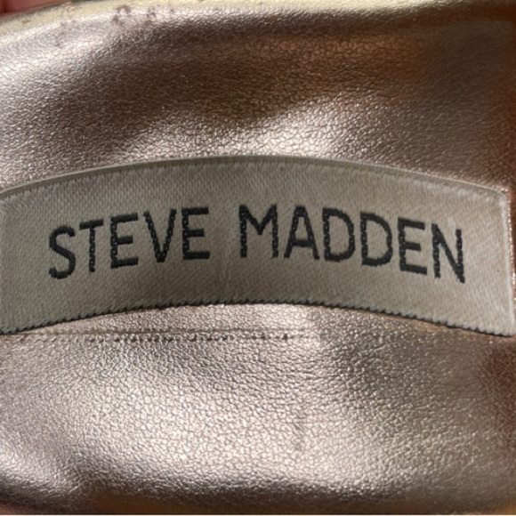 Steve Madden Rachel Women’s Metallic Leather Platform Sandals - Picture 8 of 10